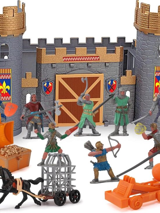 Other - Medieval Castle Kingdom Knights Action Figure Toy Army Playset with Castle, Figu
